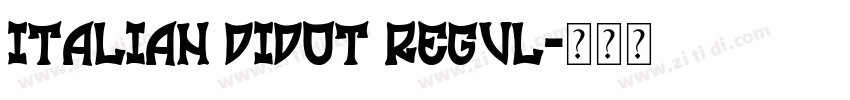 Italian Didot Regul字体转换